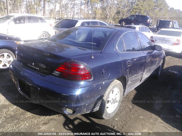 1G2NE52F54M575610 - 2004 PONTIAC GRAND AM SE BLUE photo 4