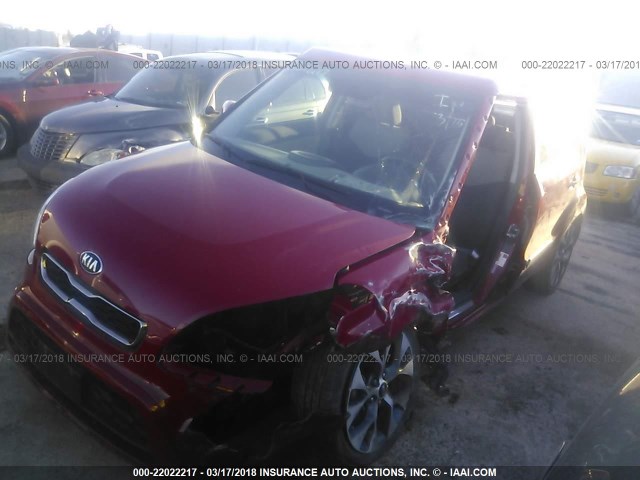 KNDJT2A64D7599170 - 2013 KIA SOUL +/!/SPORT RED photo 2