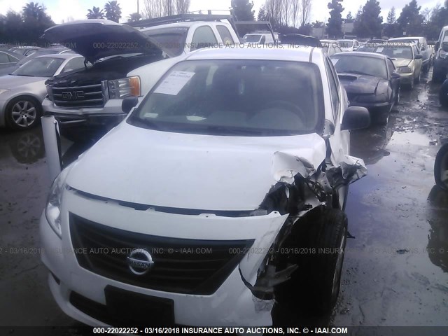 3N1CN7AP3EL866081 - 2014 NISSAN VERSA S/S PLUS/SV/SL WHITE photo 2