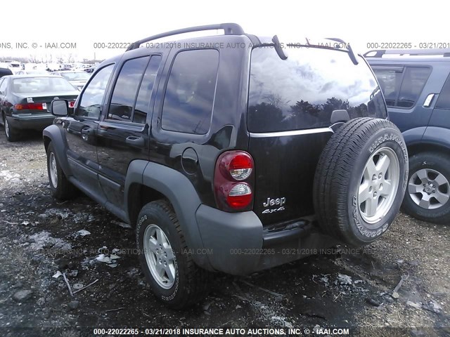 1J4GL48K46W273543 - 2006 JEEP LIBERTY SPORT 黑色 照片 3