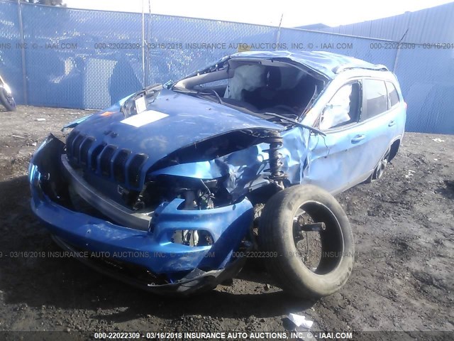 1C4PJMCX5JD516957 - 2018 JEEP CHEROKEE LATITUDE Niebieski zdjęcie 2