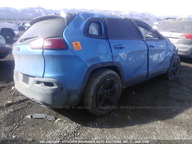 1C4PJMCX5JD516957 - 2018 JEEP CHEROKEE LATITUDE Niebieski zdjęcie 4