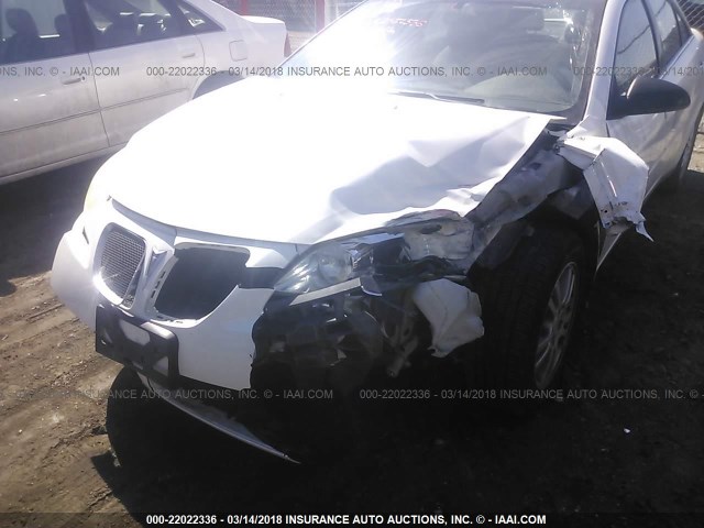 1G2ZG558364130794 - 2006 PONTIAC G6 SE1 WHITE photo 6