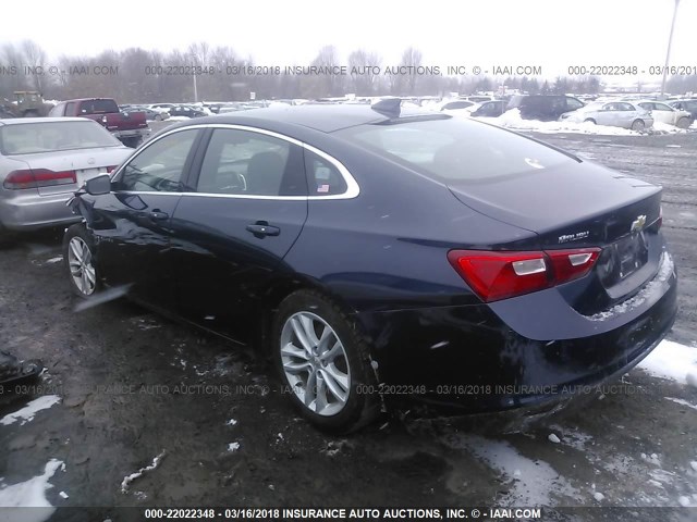 1G1ZE5ST8GF234898 - 2016 CHEVROLET MALIBU LT BLUE photo 3