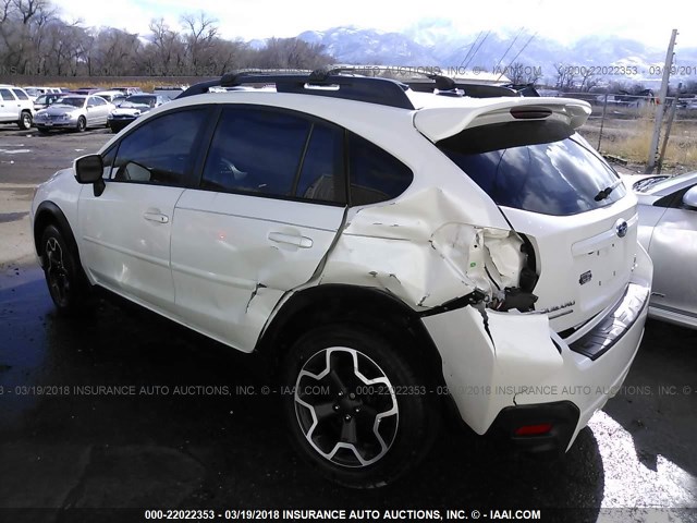 JF2GPAWC8D2861262 - 2013 SUBARU XV CROSSTREK 2.0 PREMIUM WHITE photo 3