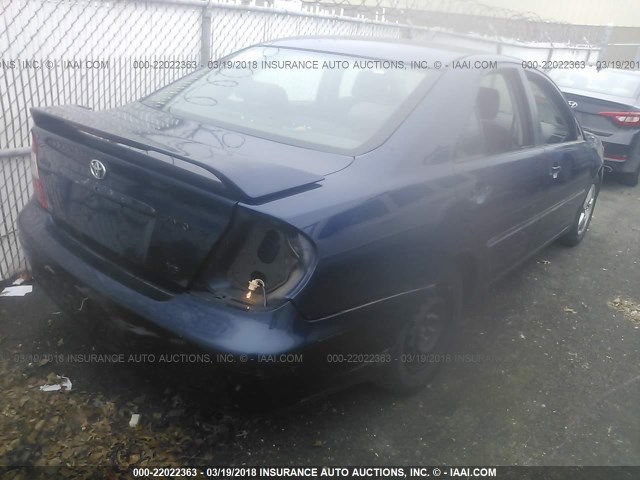 JTDBF32K320065225 - 2002 TOYOTA CAMRY LE/XLE/SE Көк фото 4