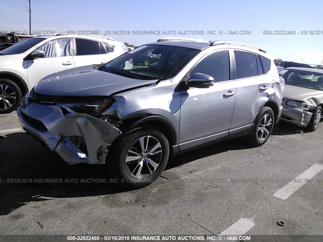2T3RFREVXJW712561 - 2018 TOYOTA RAV4 ADVENTURE/XLE SILVER photo 2