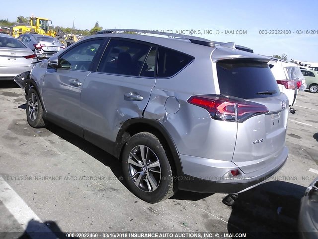 2T3RFREVXJW712561 - 2018 TOYOTA RAV4 ADVENTURE/XLE SILVER photo 3