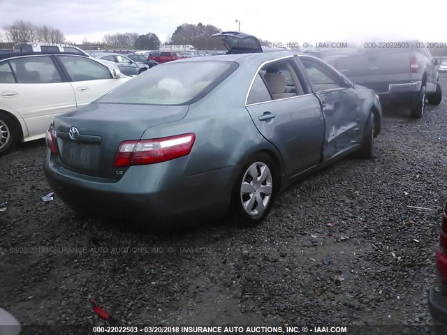 4T1BE46K99U884645 - 2009 TOYOTA CAMRY SE/LE/XLE GREEN photo 4