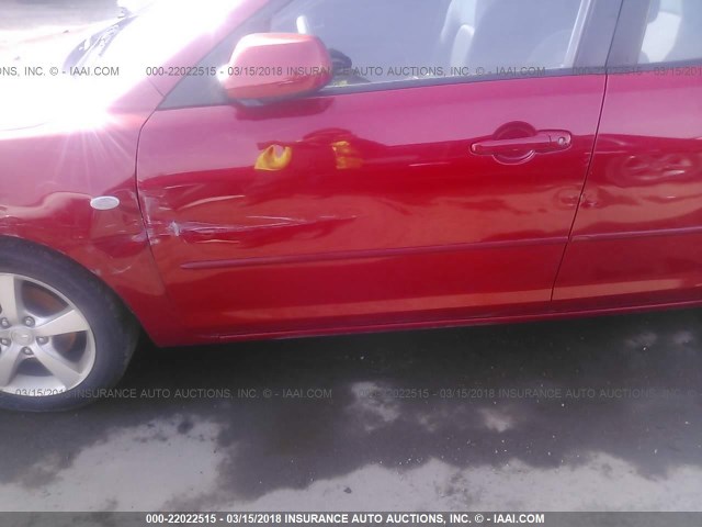 JM1BK12FX51247019 - 2005 MAZDA 3 I RED photo 6