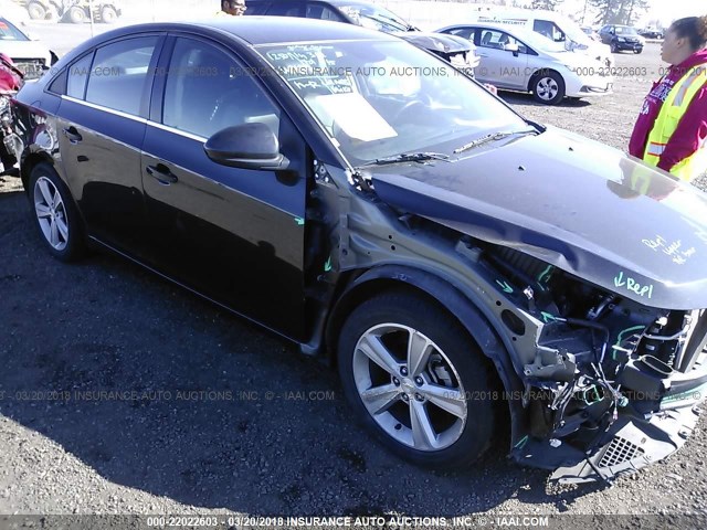 1G1PE5SB2F7174091 - 2015 CHEVROLET CRUZE LT BLACK photo 1