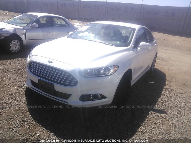 3FA6P0K93ER378439 - 2014 FORD FUSION TITANIUM WHITE photo 2