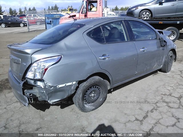 3N1CN7AP0EL813208 - 2014 NISSAN VERSA S/S PLUS/SV/SL GRAY photo 4