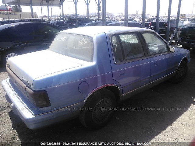 1C3XA3634PF640741 - 1993 CHRYSLER LEBARON LE A-BODY BLUE photo 4
