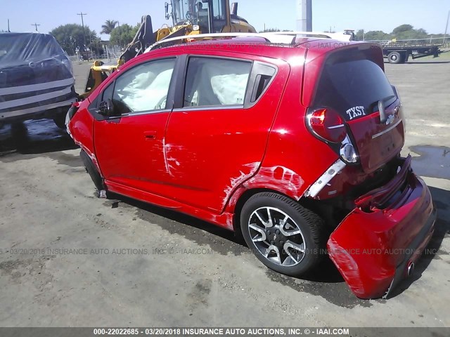 KL8CF6S92DC501690 - 2013 CHEVROLET SPARK 2LT RED photo 3