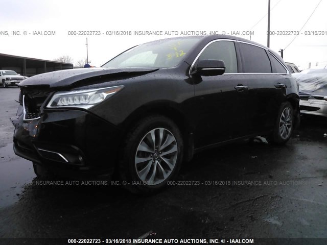 5FRYD4H66FB005655 - 2015 ACURA MDX TECHNOLOGY BLACK photo 2