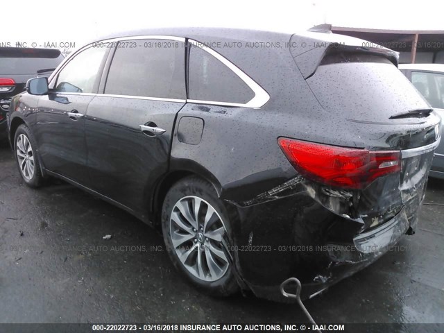 5FRYD4H66FB005655 - 2015 ACURA MDX TECHNOLOGY BLACK photo 3