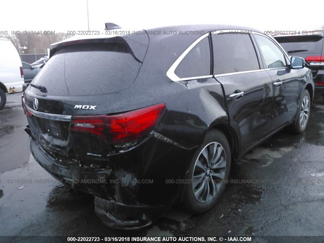 5FRYD4H66FB005655 - 2015 ACURA MDX TECHNOLOGY BLACK photo 4