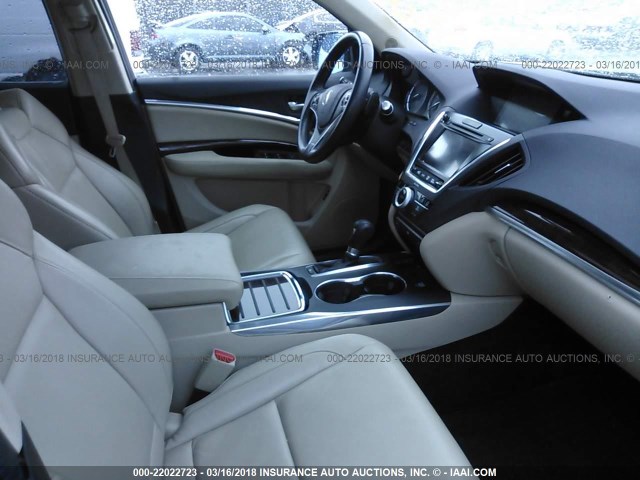 5FRYD4H66FB005655 - 2015 ACURA MDX TECHNOLOGY BLACK photo 5