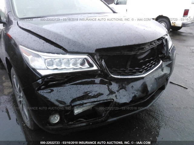 5FRYD4H66FB005655 - 2015 ACURA MDX TECHNOLOGY BLACK photo 6