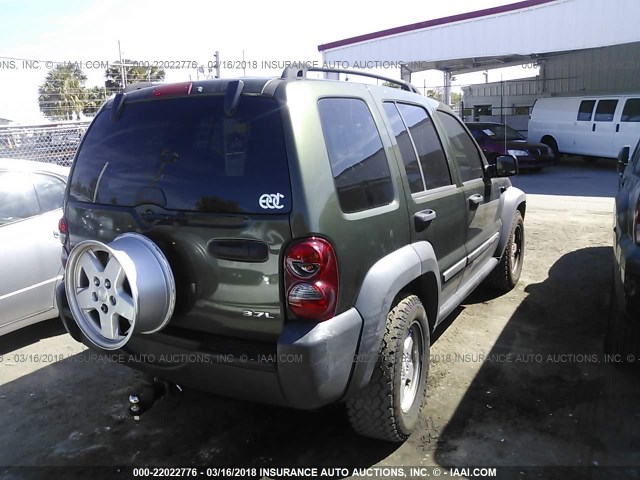 1J4GK48KX7W543878 - 2007 JEEP LIBERTY SPORT GREEN photo 4