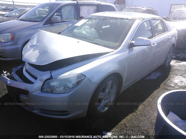 1G1ZH57B39F251330 - 2009 CHEVROLET MALIBU 1LT ვერცხლისფერი ფოტო 2