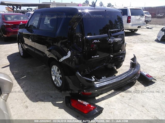 KNDJT2A62C7742888 - 2012 KIA SOUL +/!/SPORT BLACK photo 3