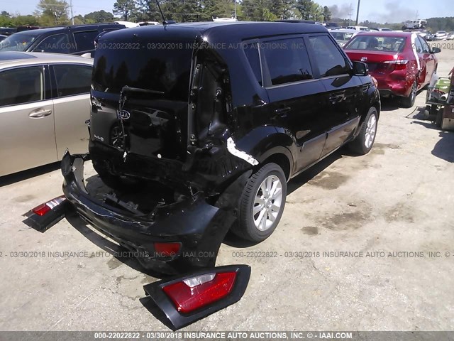 KNDJT2A62C7742888 - 2012 KIA SOUL +/!/SPORT BLACK photo 4