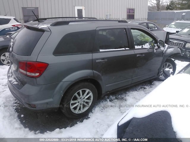 3C4PDCBG3DT517574 - 2013 DODGE JOURNEY SXT GRAY photo 4