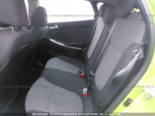 KMHCT5AE8EU157671 - 2014 HYUNDAI ACCENT GLS/GS GREEN photo 8