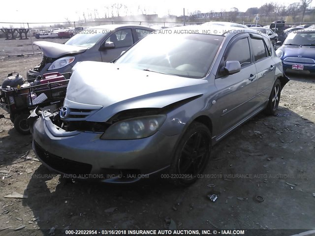 JM1BK143441175509 - 2004 MAZDA 3 HATCHBACK GRAY photo 2