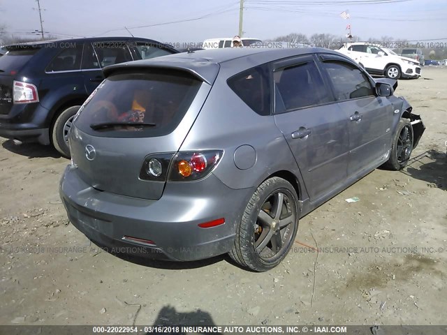 JM1BK143441175509 - 2004 MAZDA 3 HATCHBACK GRAY photo 4