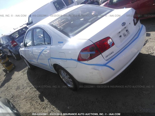 KNAGE123585217388 - 2008 KIA OPTIMA LX/EX WHITE photo 3