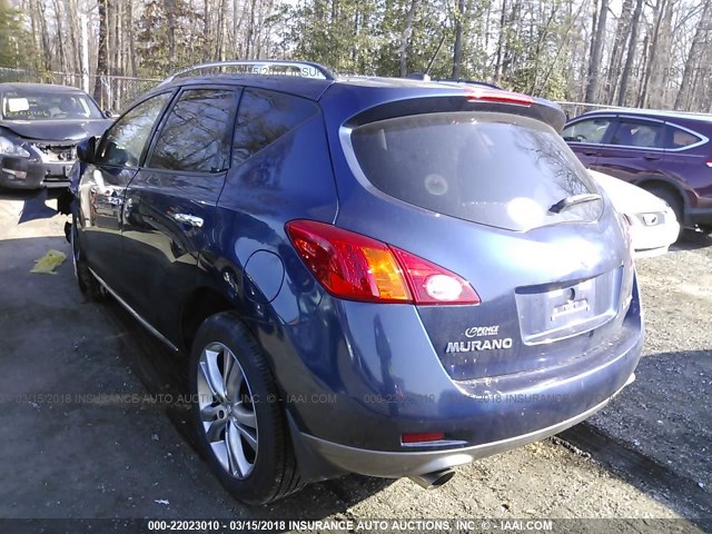 JN8AZ18WX9W111792 - 2009 NISSAN MURANO S/SL/LE BLUE photo 3