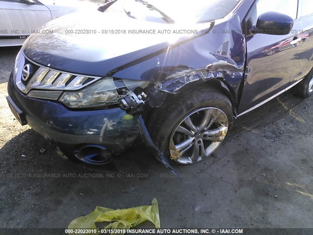 JN8AZ18WX9W111792 - 2009 NISSAN MURANO S/SL/LE BLUE photo 6