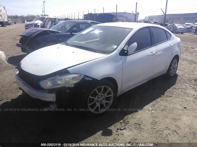 1C3CDFBA0DD170873 - 2013 DODGE DART SXT WHITE photo 2