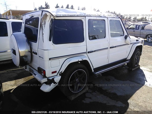 WDCYC7DF2FX238587 - 2015 MERCEDES-BENZ G 63 AMG WHITE photo 4