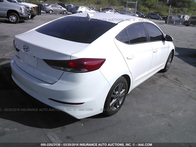 5NPD84LF6HH076919 - 2017 HYUNDAI ELANTRA SE/VALUE/LIMITED WHITE photo 4