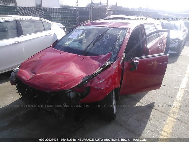 2T1KR38E94C279699 - 2004 TOYOTA COROLLA MATRIX XR RED photo 2