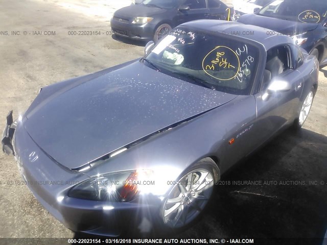 JHMAP11413T003627 - 2003 HONDA S2000 GRAY photo 2