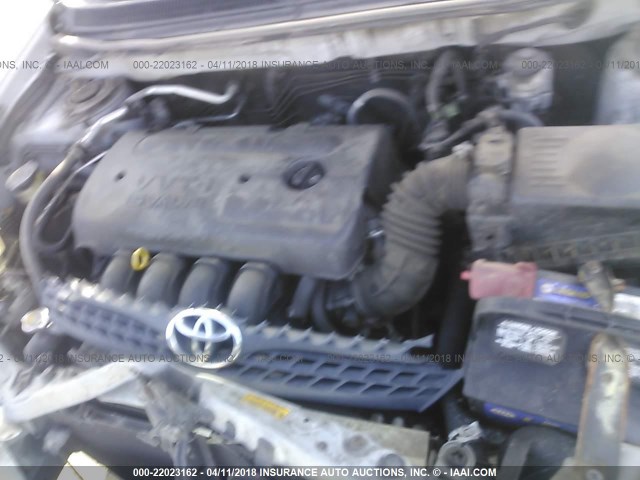 2T1KR32E55C333283 - 2005 TOYOTA COROLLA MATRIX XR SILVER photo 10