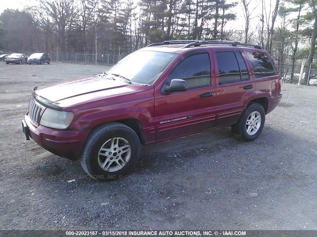 1J4GX48S04C150423 - 2004 JEEP GRAND CHEROKEE LAREDO/COLUMBIA/FREEDOM RED photo 2