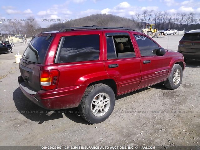 1J4GX48S04C150423 - 2004 JEEP GRAND CHEROKEE LAREDO/COLUMBIA/FREEDOM 红色 照片 4