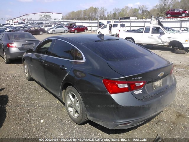 1G1ZB5ST8HF218047 - 2017 CHEVROLET MALIBU LS 黑色 照片 3
