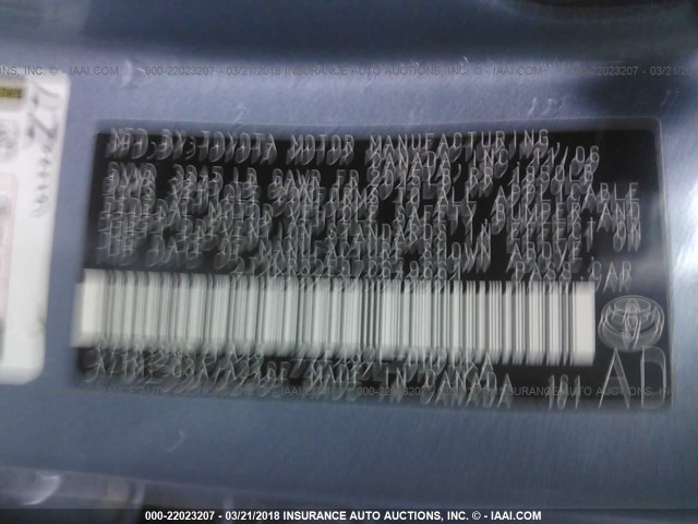 2T1KR32E97C649661 - 2007 TOYOTA COROLLA MATRIX XR BLUE photo 9