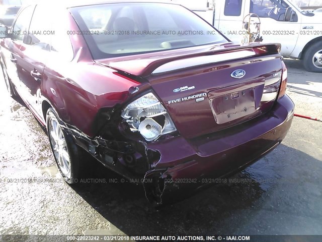 1FAHP28115G146886 - 2005 FORD FIVE HUNDRED LIMITED MAROON photo 6