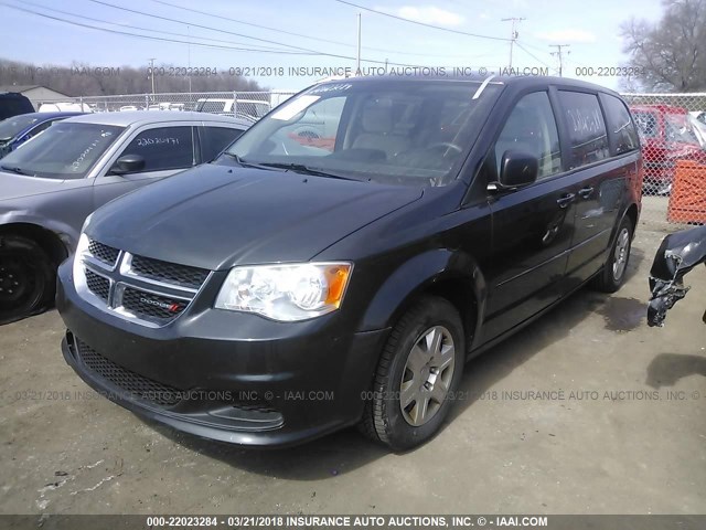 2C4RDGBG1CR294453 - 2012 DODGE GRAND CARAVAN SE GRAY photo 2