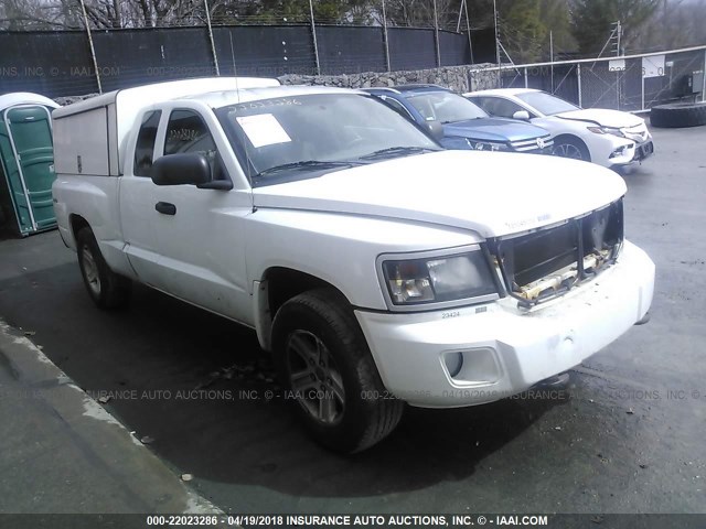 1D7CW3BK6AS199532 - 2010 DODGE DAKOTA SXT WHITE photo 1