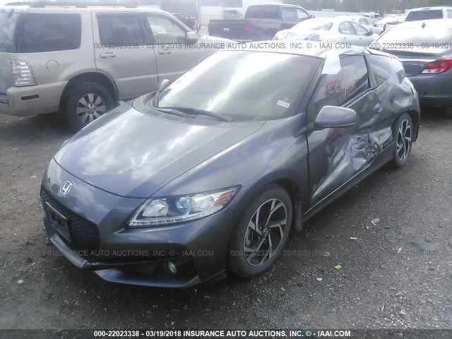 JHMZF1D60GS000930 - 2016 HONDA CR-Z EX GRAY photo 2