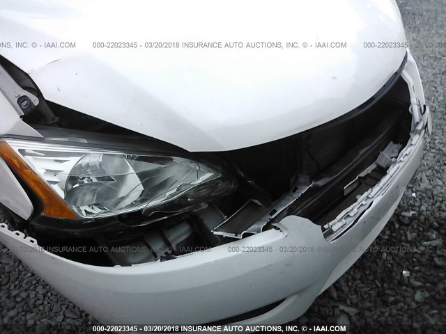 3N1AB7AP0FY248544 - 2015 NISSAN SENTRA S/SV/SR/SL WHITE photo 6